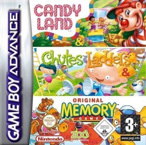 Candy Land & Chutes And Ladders & Memory GBA (USA) Game Cover